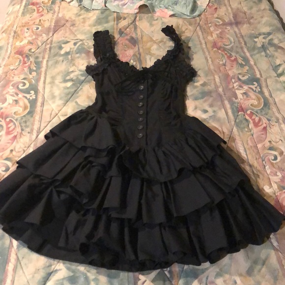 Betsey Johnson Dresses & Skirts - Used Betsey Johnson size P black button up dress